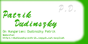 patrik dudinszky business card